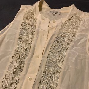 Cream silk blouse